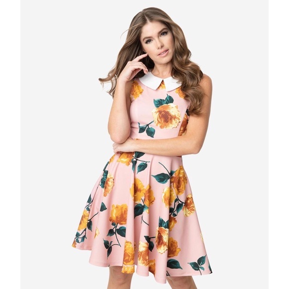 Smak Parlour Dresses & Skirts - Unique Vintage Smak Parlour Pink Collared Dress